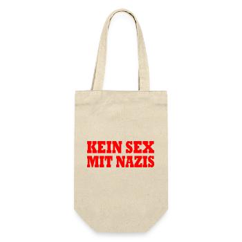 kein sex mit nazis - Geschenkbeutel für Flaschen - Natur - Vorne
