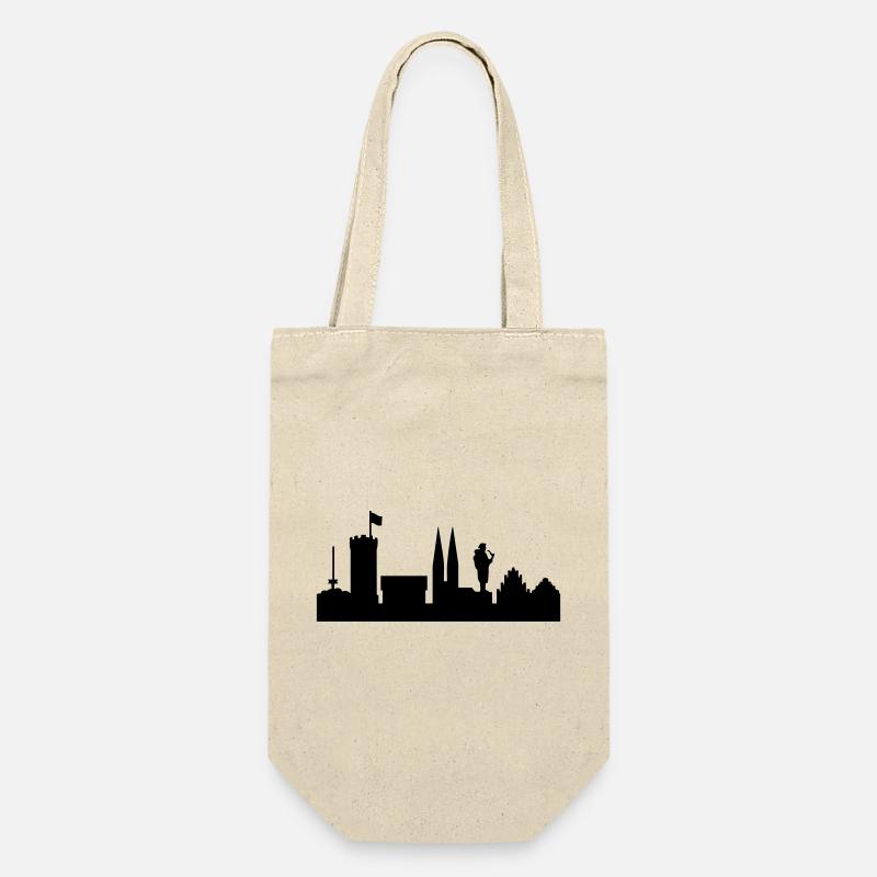 Bielefeld Skyline - Geschenkbeutel für Flaschen - Natur