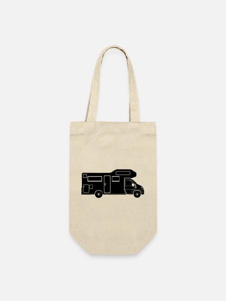 Motorhome silhouette – simple camping design - Gift Bag for Bottles - nature