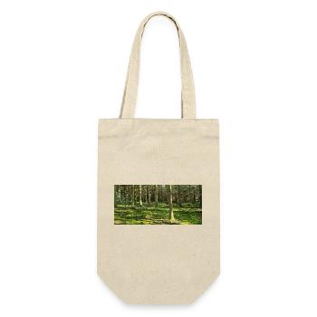Lichter Waldlandschaft Druckdesign - Geschenkbeutel für Flaschen - Natur - Vorne
