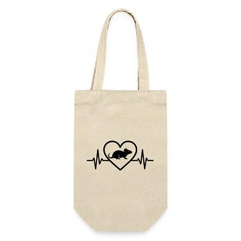 Rat Heart - Gift Bag for Bottles - nature - Front