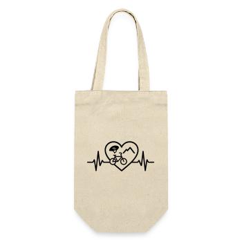 Cycling Heart Bicycle Helmet Mountains - Gift Bag for Bottles - nature - Front
