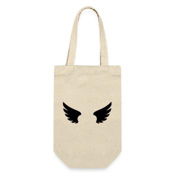 Engel Piktogramm | Schutzengel & Glaube Symbol - Geschenkbeutel für Flaschen - Natur - Vorne
