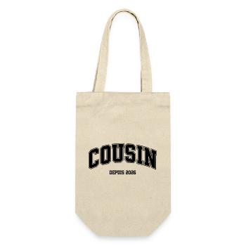 Cousin Depuis 2026 Annonce Grossesse - Sac à bouteille - nature - Devant
