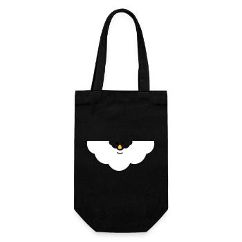 Cuddly Cloud Face - Gift Bag for Bottles - black - Front