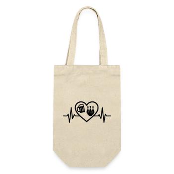 Heart Beer Bowling Humor - Gift Bag for Bottles - nature - Front