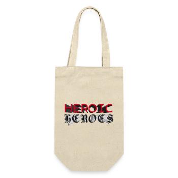 HEROISCHE HELDEN – lasst uns reden. - Geschenkbeutel für Flaschen - Natur - Vorne