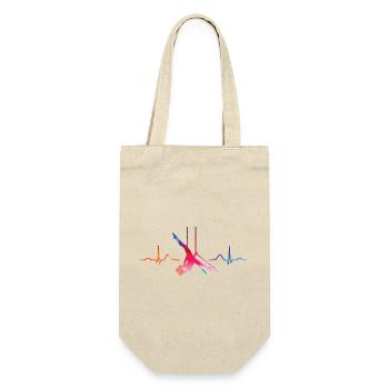 Aerialist Hearbeat ECG Cloud Swing Trapezoid - Gift Bag for Bottles - nature - Front
