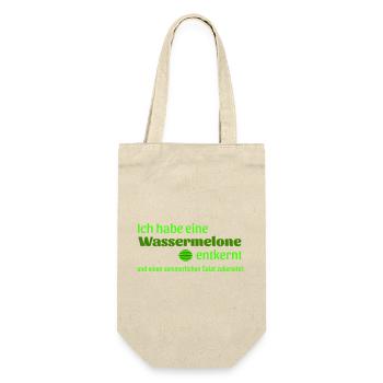 Wassermelone entkernt  - Geschenkbeutel für Flaschen - Natur - Vorne