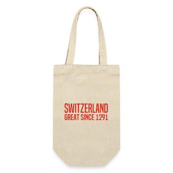 Switzerland - Great Since 1291 - Schweiz - Schwiiz - Gift Bag for Bottles - nature - Front