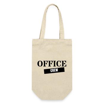 Office Crew - Büro Kollegen Team Betriebsfeier - Geschenkbeutel für Flaschen - Natur - Vorne