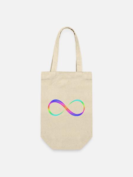 Infinity Rainbow Pride LGBTQ+ Statement - Geschenkbeutel für Flaschen - Natur