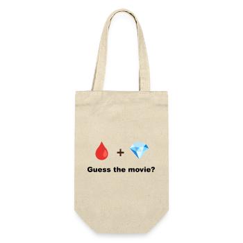 Red Drop und Diamond - Geschenkbeutel für Flaschen - Natur - Vorne