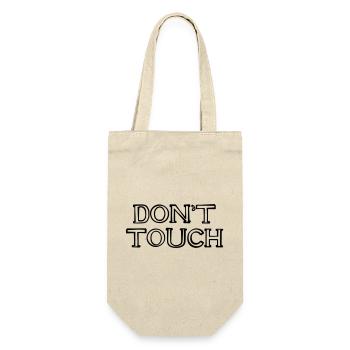 DON'T TOUCH handgezeichnet - Geschenkbeutel für Flaschen - Natur - Vorne