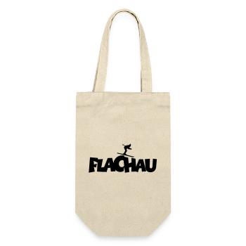 Flachau Ski Skifahrer Wintersport - Geschenkbeutel für Flaschen - Natur - Vorne