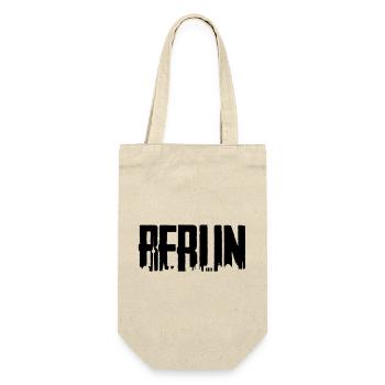 Berlin T-Shirt, Skyline,Kreuzberg,Mitte,Neukölln - Geschenkbeutel für Flaschen - Natur - Vorne