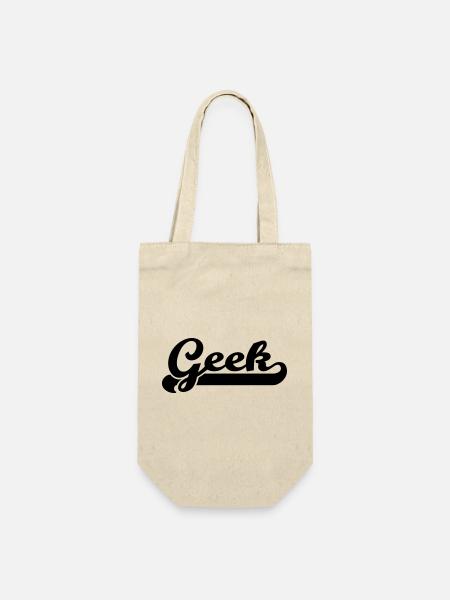 geek - Geschenkbeutel für Flaschen - Natur