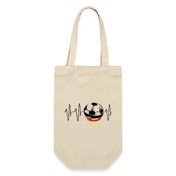 herzschlag deutschland fußball symbol germany icon - Geschenkbeutel für Flaschen - Natur - Vorne