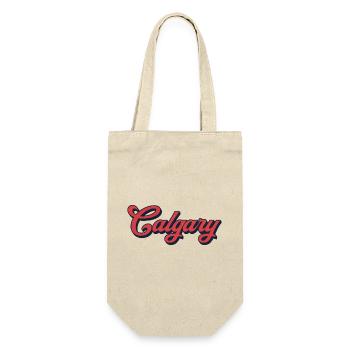 Calgary Lettering Canada – Retro Typography - Gift Bag for Bottles - nature - Front