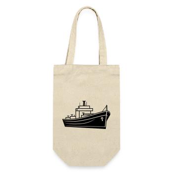 Boot - Geschenkbeutel für Flaschen - Natur - Vorne