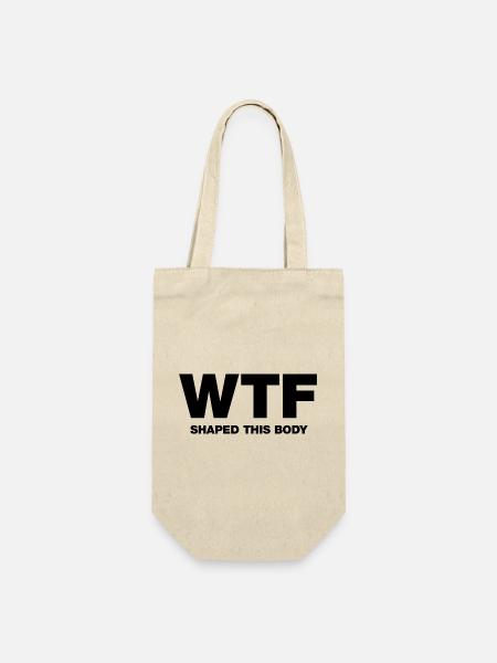 WTF shaped this body - Geschenkbeutel für Flaschen - Natur