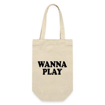 Wanna play - Geschenkbeutel für Flaschen - Natur - Vorne