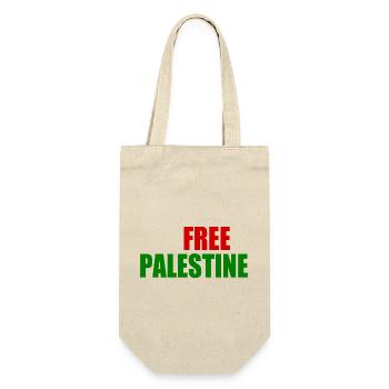 Free palestine - Geschenkbeutel für Flaschen - Natur - Vorne
