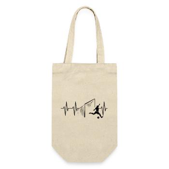 Soccer Goal Shot Heartbeat Player Team - Gift Bag for Bottles - nature - Front