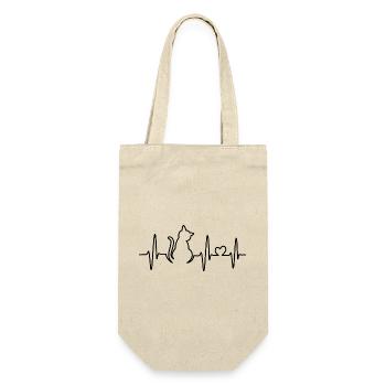 Cats heartbeat lines drawing strokes icon - Gift Bag for Bottles - nature - Front