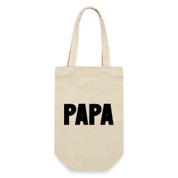 DAD. FATHER'S DAY. HAPPY FATHER'S DAY. HAPPY BIRTHDAY. - Gift Bag for Bottles - nature - Front