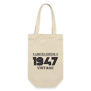 1947 - Jahrgang 1947 - Jahrgang 1947 - Geschenkbeutel für Flaschen - Natur - Vorne