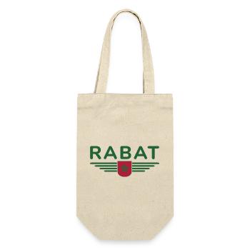 Marokko Rabat Fan Outfit Design T Shirt - Geschenkbeutel für Flaschen - Natur - Vorne