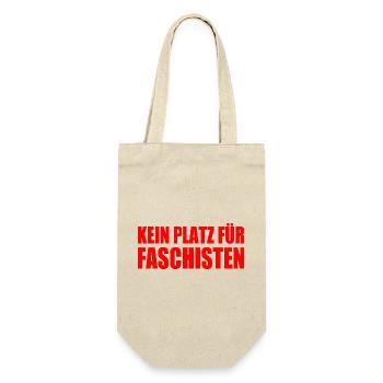 kein platz für faschisten - Geschenkbeutel für Flaschen - Natur - Vorne