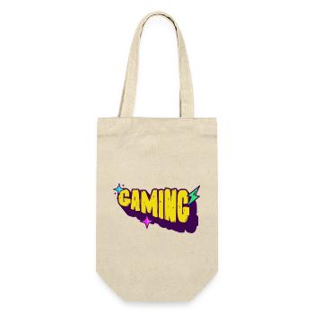 Gamer Gaming - Geschenkbeutel für Flaschen - Natur - Vorne