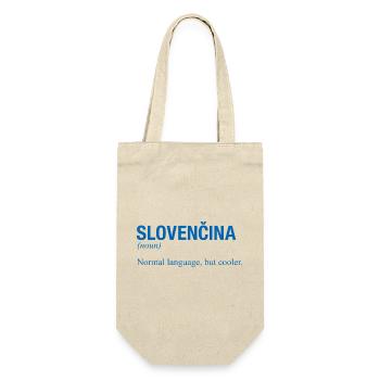 SLOVENCINA Slowakisch Slowakei - Geschenkbeutel für Flaschen - Natur - Vorne