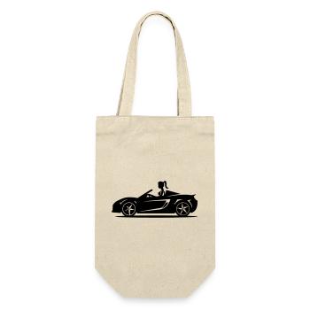 Car Convertible Woman - Gift Bag for Bottles - nature - Front