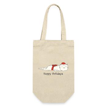 Funny cat Christmas - Gift Bag for Bottles - nature - Front