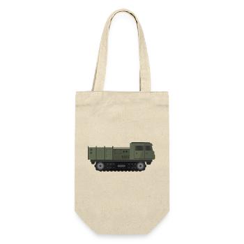 Militär-LKW - Geschenkbeutel für Flaschen - Natur - Vorne