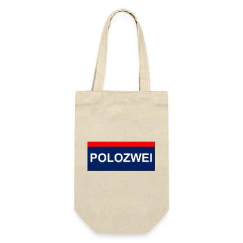 PoloZwei auto wagen Oldtimer oida - Geschenkbeutel für Flaschen - Natur - Vorne