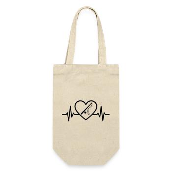 Pêche au cœur – Pêcheur passionné - Sac à bouteille - nature - Devant
