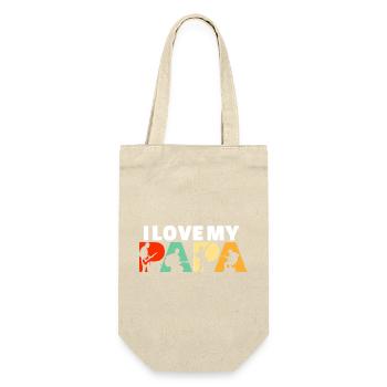 I Love My Papa Guitarist Musician Dad - Gift Bag for Bottles - nature - Front