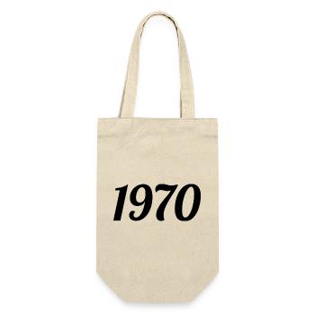 1970 Vintage 1970 Retro Geburtstagsgeschenk 1970er Jahre Geschenk - Geschenkbeutel für Flaschen - Natur - Vorne