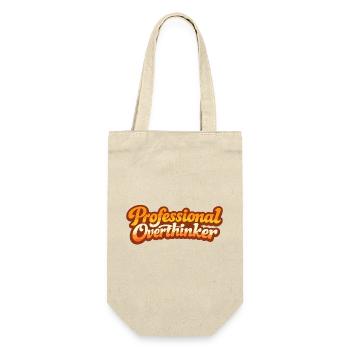 PROFESSIONAL OVERTHINKER VINTAGE - Geschenkbeutel für Flaschen - Natur - Vorne