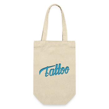 Écriture de tatouage en sarcelle-ci - Sac à bouteille - nature - Devant
