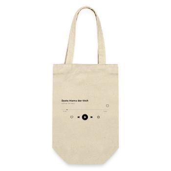 Mama Geschenk Personalisiert Foto Muttertag - Geschenkbeutel für Flaschen - Natur - Vorne