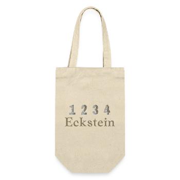 1,2,3,4 Eckstein - Wortschätze - vergessene Wörter - Geschenkbeutel für Flaschen - Natur - Vorne