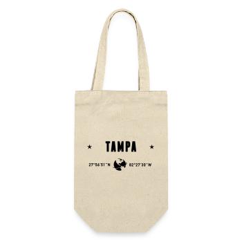 Tampa, Florida, Koordinaten Planet Erde - Geschenkbeutel für Flaschen - Natur - Vorne