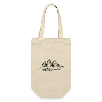 Three Peaks Silhouette | Dolomites Classic Mountain - Gift Bag for Bottles - nature - Front