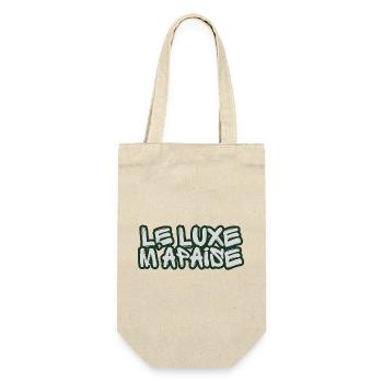 Französischer Graffiti-Luxus - Geschenkbeutel für Flaschen - Natur - Vorne