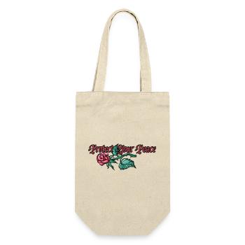 Protect Your Peace: Rose Floral - Gift Bag for Bottles - nature - Front